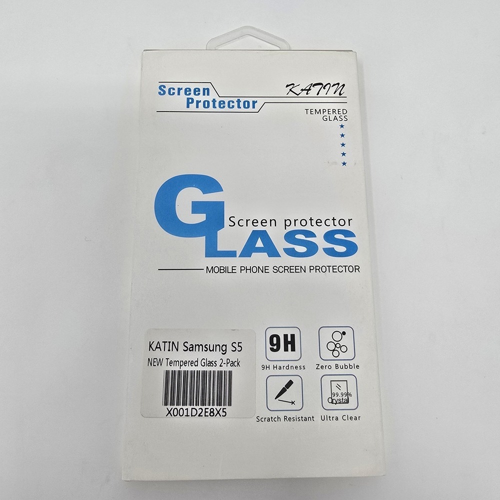 KATIN Tempered Glass Screen Protector for Samsung Galaxy S5 2 Pack 9H‎ Clear
